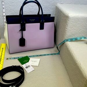 Kate Spade Cameron Lg satchel w/ x-body strap. EUC w/tags!
